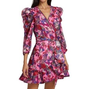 Tanya Taylor Fuchsia and Purple Floral Dress